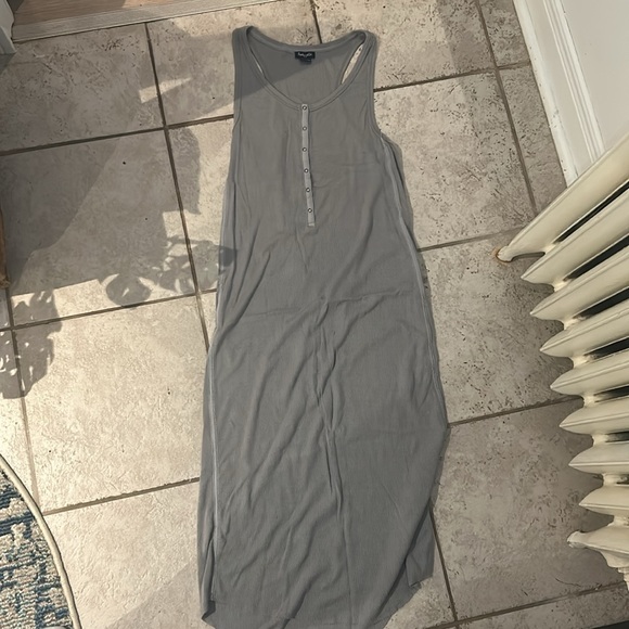 Splendid Ribbed Tank Dress in Grey (S) - Picture 2 of 7